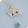 Extra Tiny Emerald Green Marquise Cz Necklace, thumbnail 4 of 12
