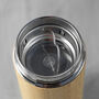 Personalised Bamboo Thermos Flask With Tea Strainer, thumbnail 5 of 6