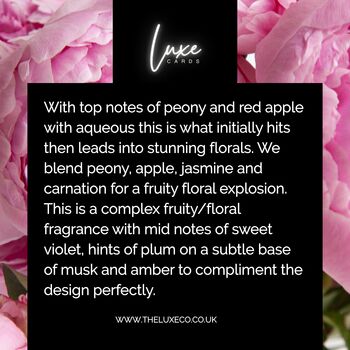 Personalised Peony Scented Birthday Card For Her, 5 of 5