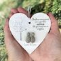 Personalised Sister Pebble Heart Bauble Decoration, thumbnail 2 of 7