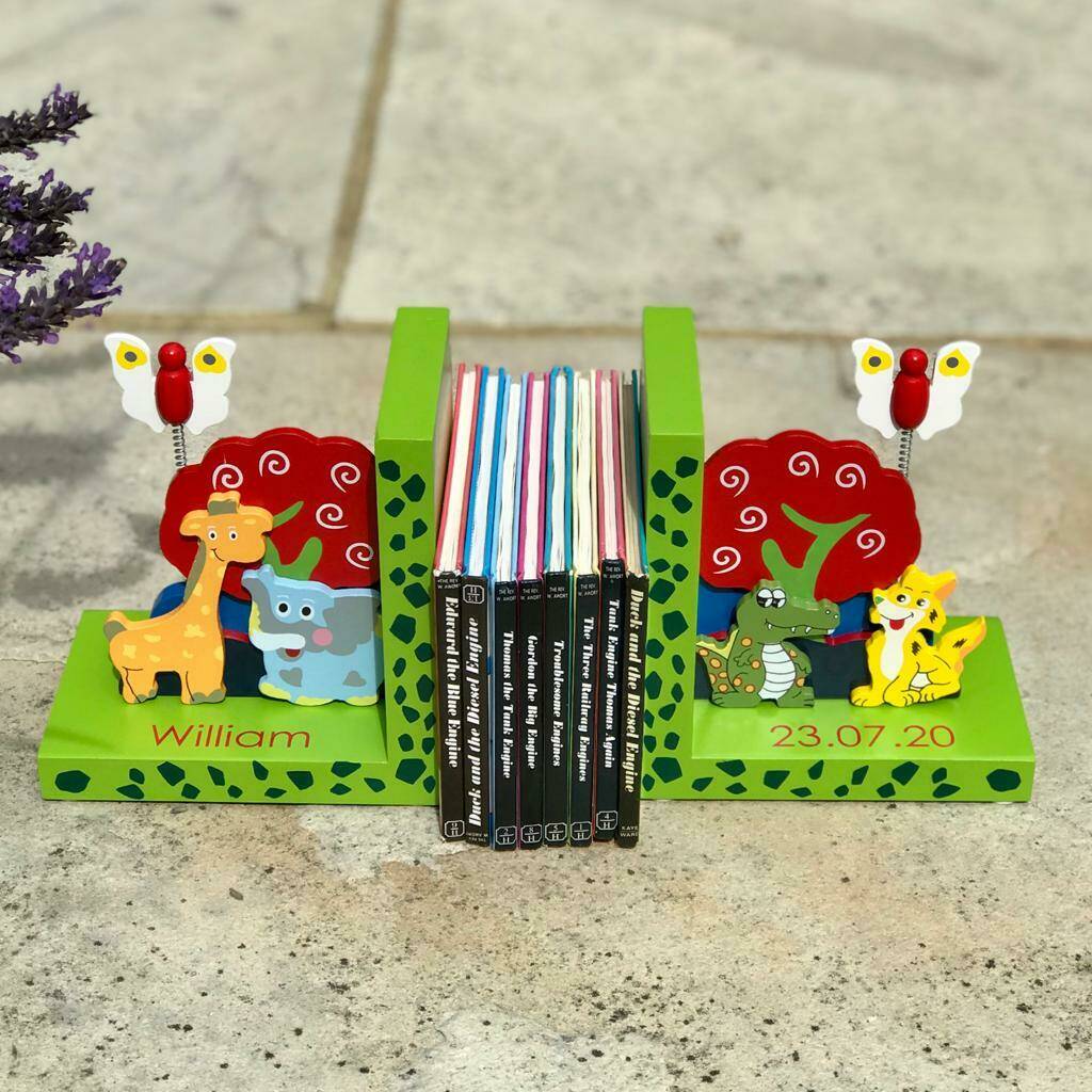 Children's Personalised Animal Bookends By Harmony At Home Boutique