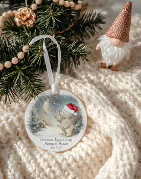 Personalised Kisses To Heaven Bauble, 2 of 5