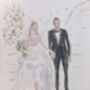 Personalised Bride And Groom Portrait In Watercolour, thumbnail 7 of 7