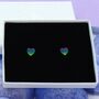 Purple Rainbow Heart Stud Earrings, thumbnail 1 of 2