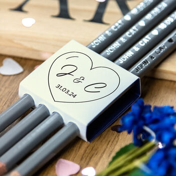 Personalised Wedding Pencil Sleeves, 5 of 12
