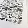 Cornwall Illustrated Black And White Print, thumbnail 7 of 9