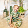 Boys Cotton Pyjama Set Lazy Leopard / Jungle, thumbnail 1 of 3