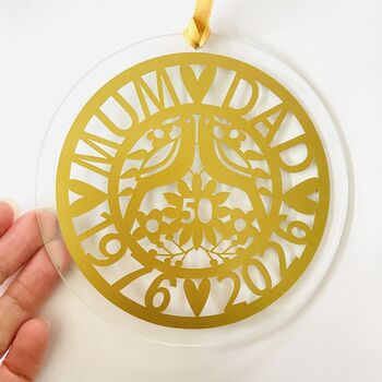 Golden Anniversary Hanging Ornament, 2 of 11