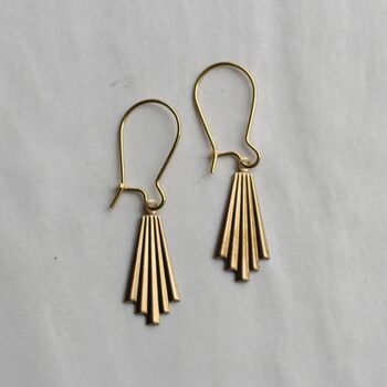 Chrysler Art Deco Earrings, 2 of 3