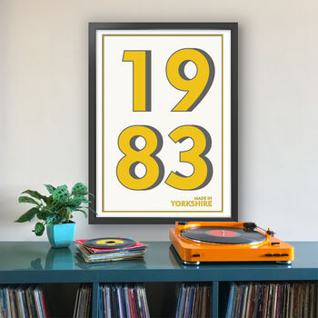 1983 Personalised Year Typography Print, 9 of 11
