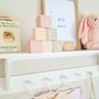 Nursery Name Letter Blocks, Baby Girl Nursery Decor, Dusty Pink, Sage Green, thumbnail 1 of 12