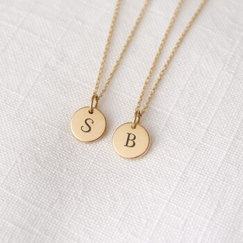 Personalised Gold Initial Necklace With Diamond Charm, 3 of 5