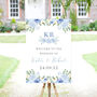 Blue Hydrangea Wedding Welcome Sign, thumbnail 1 of 4