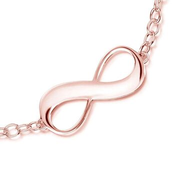 Personalised 18 K Rose Gold Plated Infinity Bracelet, 2 of 5