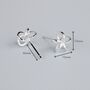 Sterling Silver Wire Flower Stud Earrings, thumbnail 5 of 6
