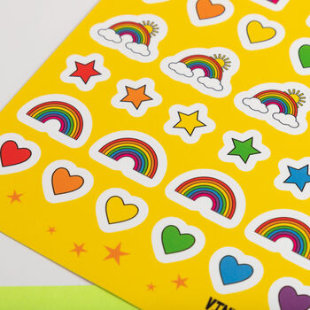 Colourful Rainbow A5 Vinyl Sticker Sheet, 3 of 7