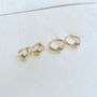 9ct Solid Gold Hoops With A Single Gold Bead, thumbnail 2 of 5