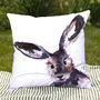 Inky Hare Outdoor Cushion For Garden Furniture, thumbnail 6 of 9