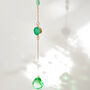 Mini Green Agate And Aventurine Crystal Suncatcher 15cm, thumbnail 1 of 2