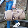 Personalised Patched Canvas Holdall With Shoulder Strap, thumbnail 1 of 5
