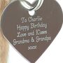 Fox Hand Muff ,Engraved Silver Heart Gift Boxed, thumbnail 2 of 4