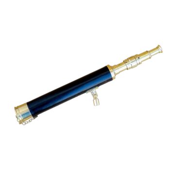 Black Leather And Brass Table Top Telescope, 3 of 7