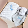 Grey Blanket And Comforter Personalised Baby Gift, thumbnail 1 of 8