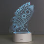 Personalised Rocket LED Colour Changing Night Light, thumbnail 7 of 9