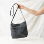 Fair Trade Woven Cotton Leather Cross Body Bag Purse, thumbnail 1 of 7