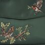 Robin Love Embroidered Green Satin Tote, thumbnail 7 of 7