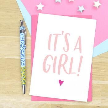 It's A Girl New Baby Card, 2 of 3