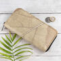 Vegan Teak Leaf Leather Ladies Zip Wallet, thumbnail 8 of 8