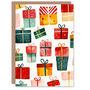 Colourful Gifts Presents Xmas Christmas Card, thumbnail 1 of 4