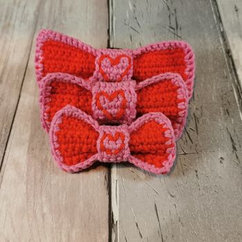 Valentines Day Pet Bow Tie, Two Sizes, Two Styles, 3 of 5