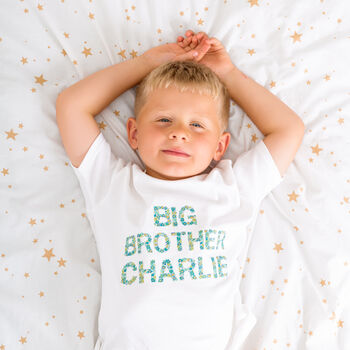 Personalised Big Sister / Brother, Little Sister / Brother Sibling Matching Set Floral, 8 of 10