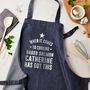 Personalised Blue Denim Cooking Apron, thumbnail 2 of 3