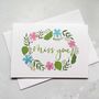 'Miss You' Floral Watercolour Card, thumbnail 1 of 2