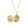 Gold Plated Cz Round Locket On Curb Chain, thumbnail 3 of 5