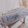 Hand Embroidered Baby Name Blanket, thumbnail 5 of 7