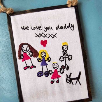 Personalised Childrens Drawing Embroidery Frame Gift, 2 of 7