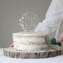 Personalised Floral Wreath Wedding Cake Topper, thumbnail 1 of 5