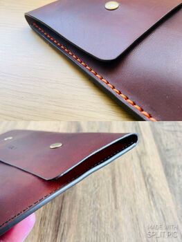 Personalised Brown Leather A5 Travel Documents Wallet, 3 of 11