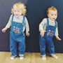 Personalised Name Embroidered Baby Dungarees, thumbnail 8 of 12