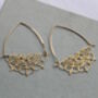 Gold Lace Filigree Hoop Earrings, thumbnail 4 of 8