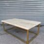 Reclaimed Cube Coffee Table Tv Stand Gold 636, thumbnail 1 of 6