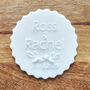 Personalised Wedding Cake Icing Debosser With Names Cupcake Toppers, thumbnail 4 of 6
