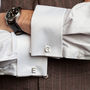 Alphabet Initial Cufflinks In Silver, thumbnail 6 of 8