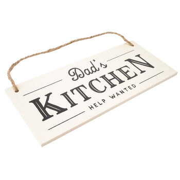 Dad’s Kitchen Hanging Wooden Sign, 3 of 3