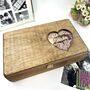 Personalised Heart Name Wooden Memory Box, thumbnail 1 of 12