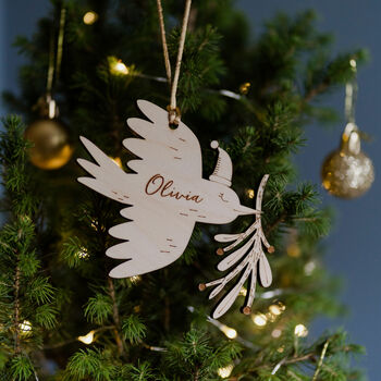 Personalised Christmas Bird Christmas Decoration, 3 of 3